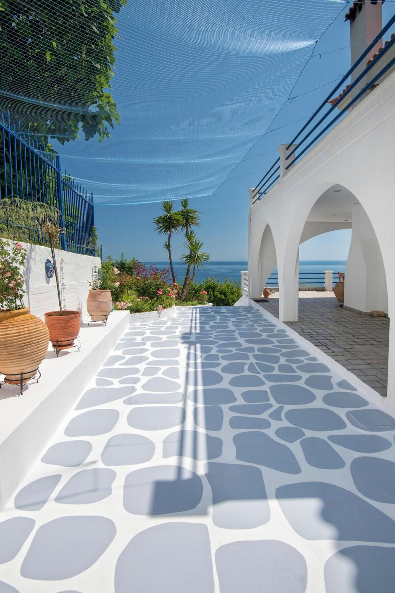 Blue Dream Seaside Villa With Superb Sea Views Kymi Exterior photo