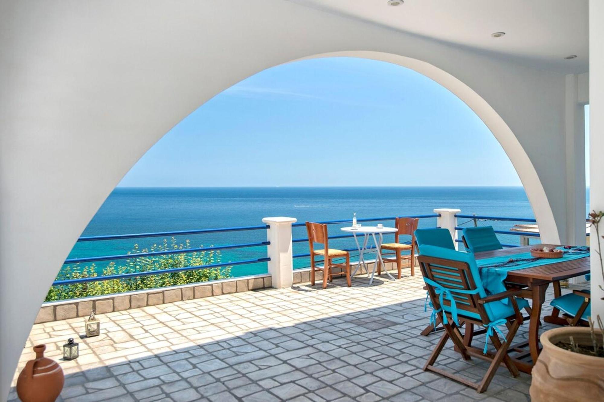 Blue Dream Seaside Villa With Superb Sea Views Kymi Exterior photo